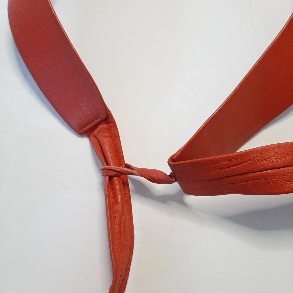 Vintage Orange Calderon Tie Belt
